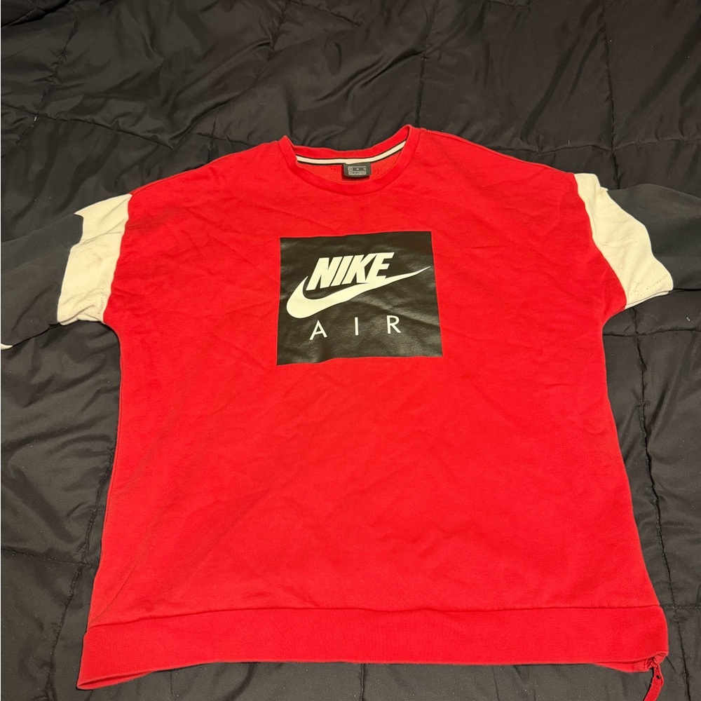 Nike Red and Gray Air Crewneck